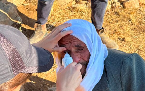 Elderly Palestinian describes being beaten up by Israeli settlers