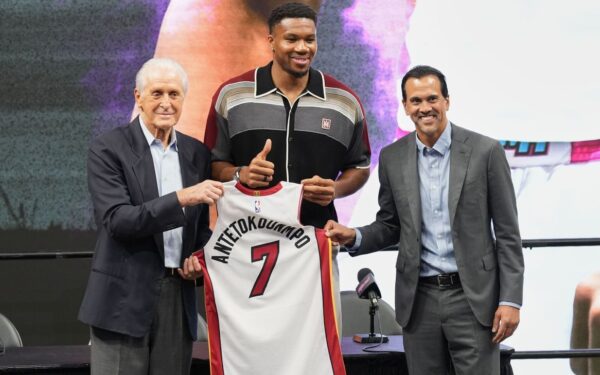 Heat's Riley makes LeBron pitch; Giannis 'excited'…