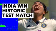 India complete historic Test victory