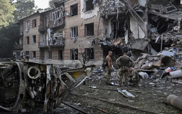 Kyiv under fire from Russian missiles after EU-Ukraine sign drone deal