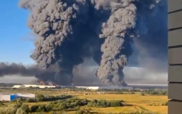 Ukrainian strikes hit Russian logistics center
