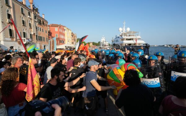 Venice protesters rally against US ambassador’s superyacht tour