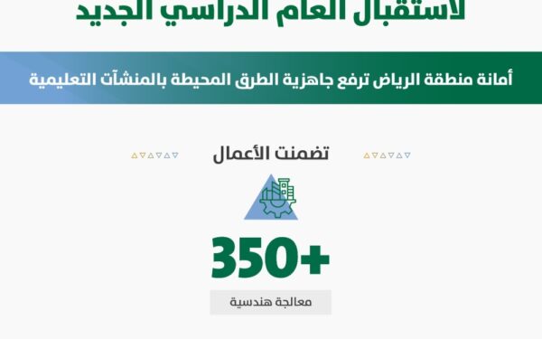 350 معالجة هندسية لتوفير بيئة مرورية آمنة لطلاب مدارس الرياض